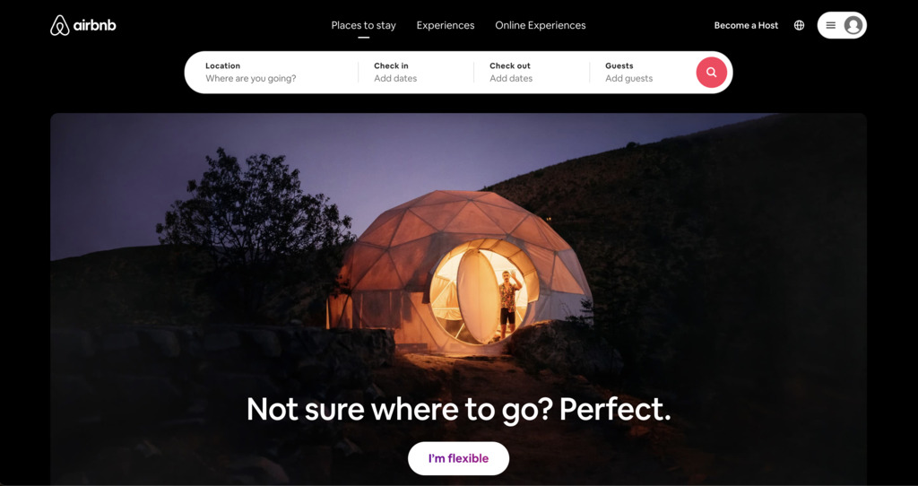 Airbnb website 2021 - Website